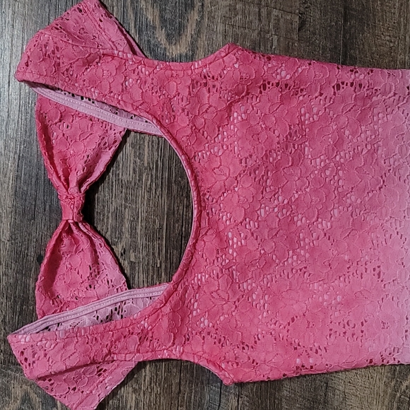 Gently Loved tricolor dress Material Girl small pink Fades to Orange with slip - Picture 3 of 9